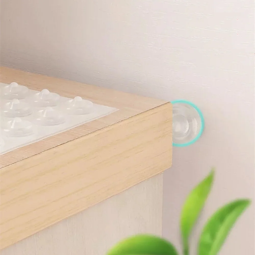 50-64Pcs Self Adhesive Door Handle Stopper Cabinet Bumper Silencer Damper Furniture Anti-collision Pad Wall Protector door stopper silicone door stopper door stopper bumpers silicone rubber bumpers