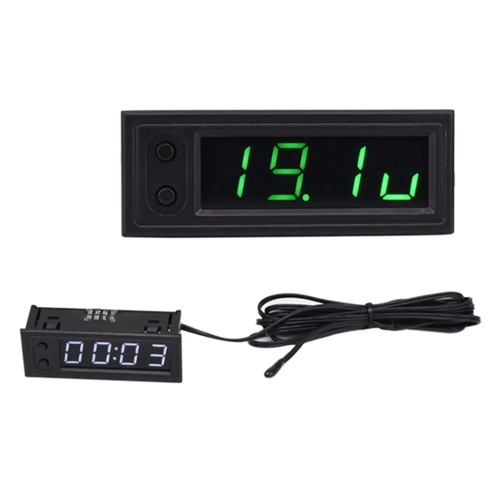 Car Clock Temperature Voltage Monitor Panel Meter Light in Weight Professional Premium 3-In-1 Durable Accessories Multifunction Car Clock Temperature Voltage Monitor Panel Meter Light in Weight Professional Premium 3-In-1 Durable Accessories Multifunction