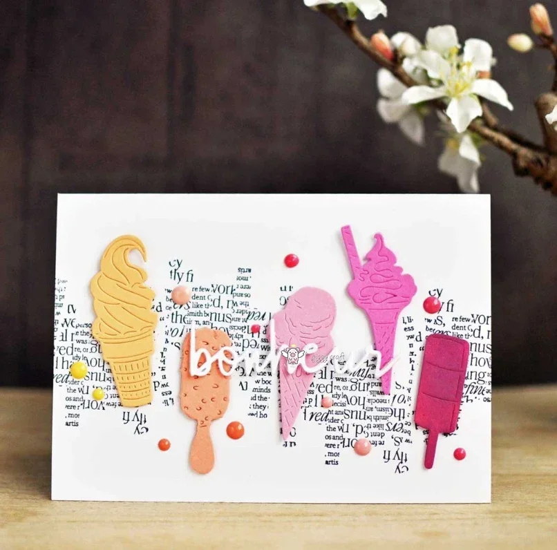 Mmao Craft Metall-Stanzformen, Schneidformen, Eiswaffel-Dekoration, Scrapbook-Papier-Bastelmesser, Schablonen, Stanzschablonen