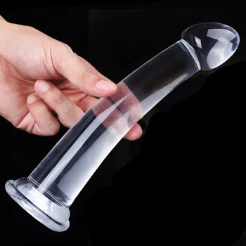 2022 Dildo For Women Smooth Transparent Dildos Huge Anal Plug With Suction Cup Gay Prostate Massager Adult Sex Toys For Women 5