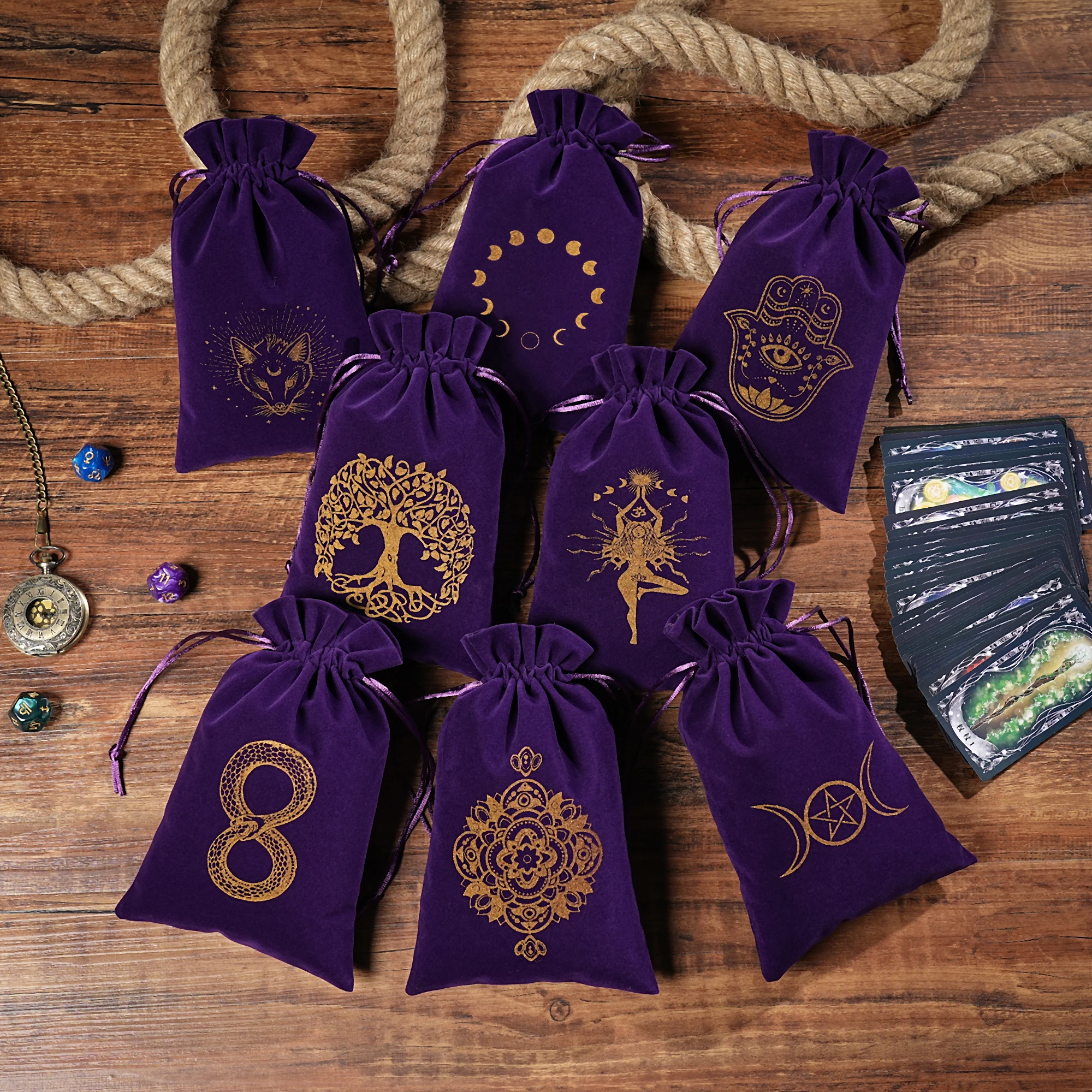 Large Velvet Moon Phase Storage & Travel Pouch