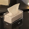 Clear Acrylic Tissue Box Napkin Holder Tissue Dispenser Box Acrylic Tissue Organizer Car Home Office Restaurant Hotel Supply 5