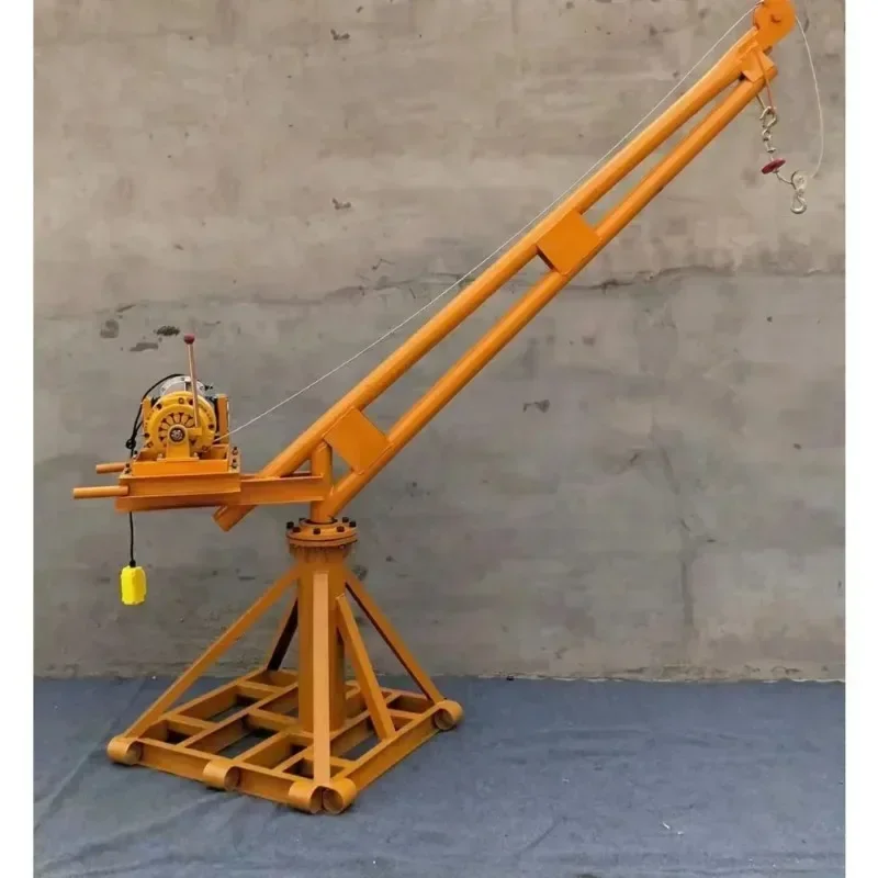 360 Degrees Rotate 1000kg Small Outdoor Use Portable Mini Engine Crane Construction Materials Lift Crane