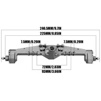 1/10 RC Crawler All Metal Front and Rear Portal Axle for Axial Capra 1.9 UTB AXI03004 Buggy F9 Wraith 90018 RR10 Upgrade Part - Image 2
