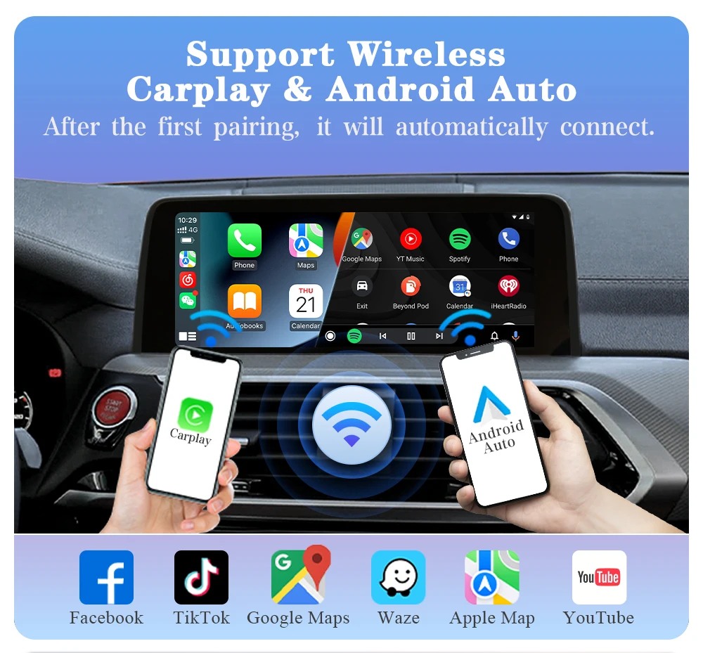 AUTOTOP Drahtlose CarPlay Android Auto Automatische Konverter Box Für BMW Mini R55 R56 R57 R58 R59 R60 R61 F54 F55 Clubman Countrym – Detail 4