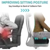 Luxury Seat Cushion, 4 Inch Extra Thick Memory Foam for Pressure Relief, Sciatica, Tailbone Pain & Back Pain Relief, Multi-Use 4