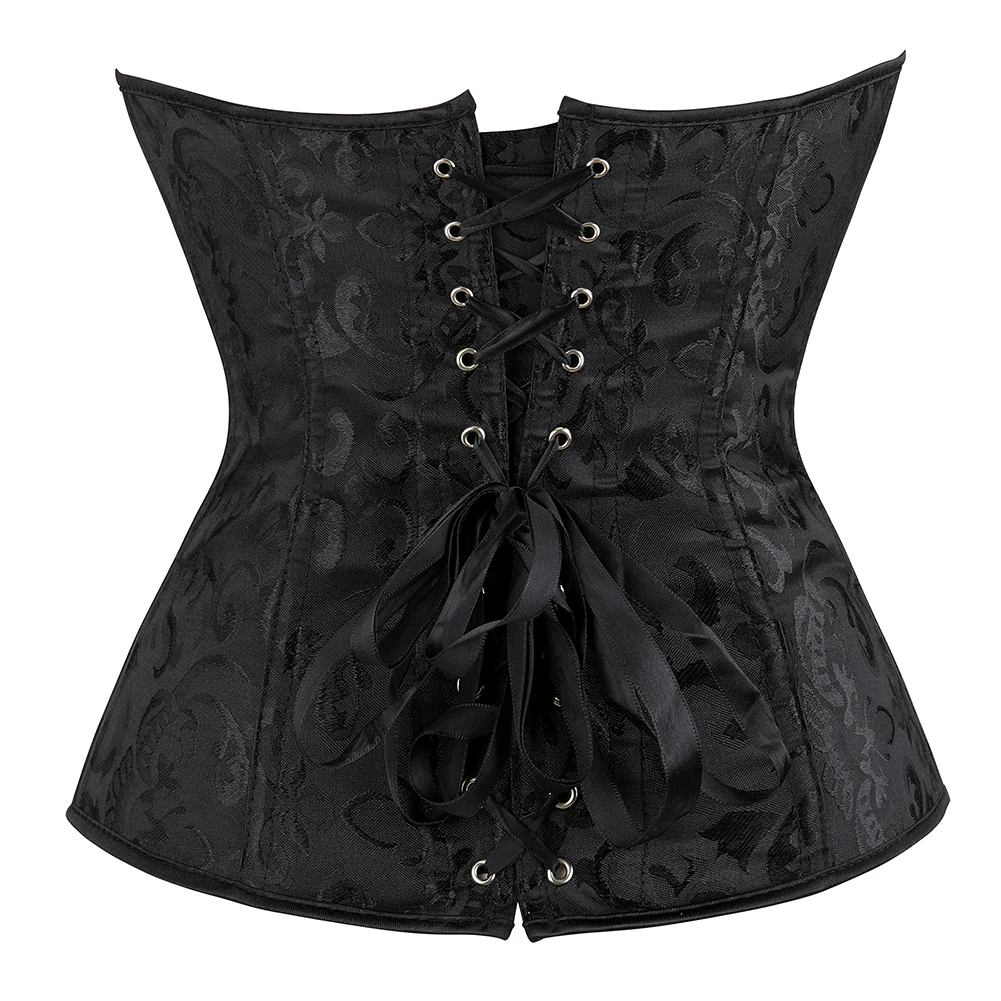 Corset Bustier for Women No Laciness Jacquard Floral