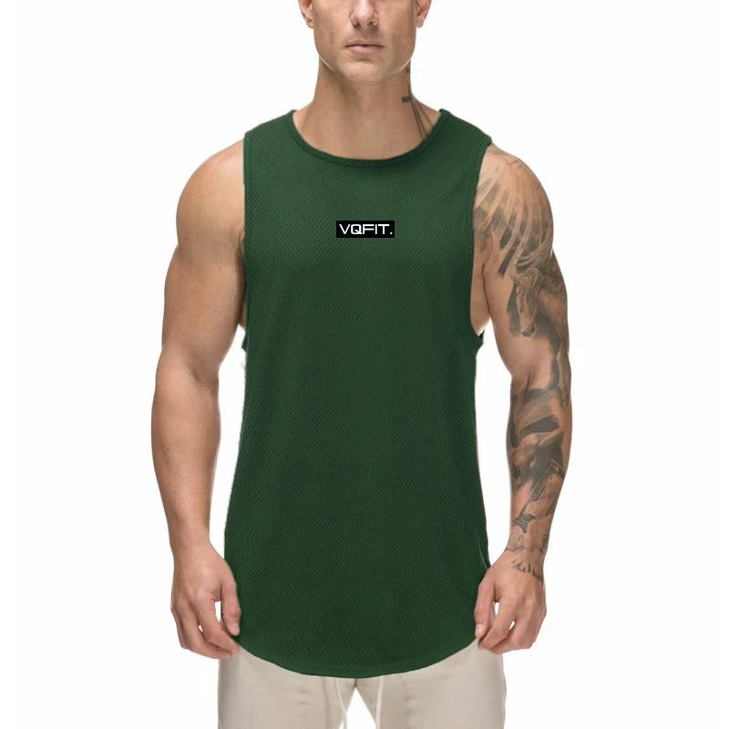 

New Mens Workout Mesh Casual Running Tank Top Fitness Sporting Training Quick Dry Clothing Sleeveless Singlets