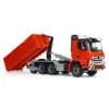 Toucan Metal 1/14 RC Hydraulic Dumper 8x8 Roll Off Dump Truck 3363 Rear Axle Steering Remote Control Tipper Light Sound System 3