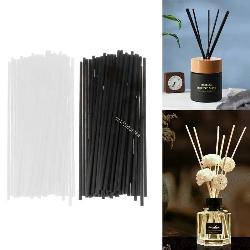 50pcs 4mm Diffuser Replacement DIY Handmade Home Decor for Extra Thick Rattan Oil Diffuser Refill Sticks 517C 2