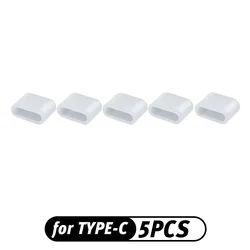 Universal USB Type C Charger Dust Cover Caps with Protective Rope (5 For Type - C)