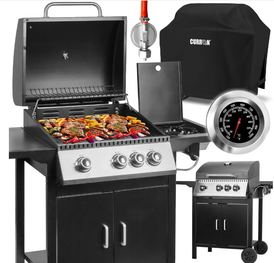 Grill Gazowy Ogrodowy Palniki 3+1 z Pokrowcem  z Polski za $188.65 / ~725zł