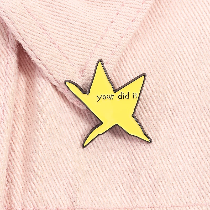 Your Did It Star Emaille-Anstecknadeln, Betankung, Stern, Metallbroschen, modisches Revers, Abzeichen, Rucksack, Kleidung, Schmuck, Geschenk für Freunde – Detail 6