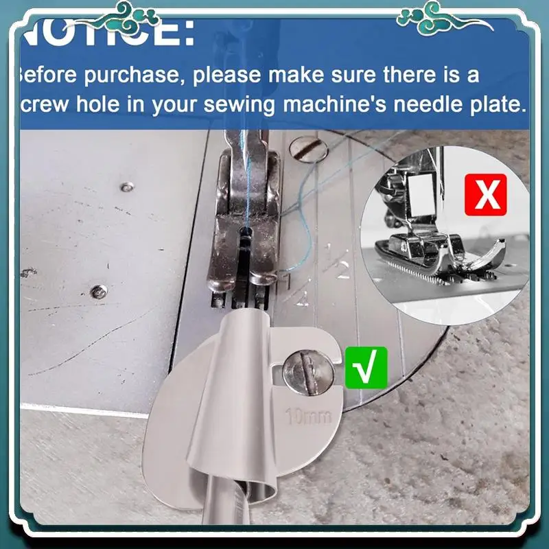 Upgraded Universal Sewing Rolled Hemmer Foot Set 8 Sizes Rolled Hem Presser Foot (3-10Mm) Wide Hem Foot, Fine Workmanship