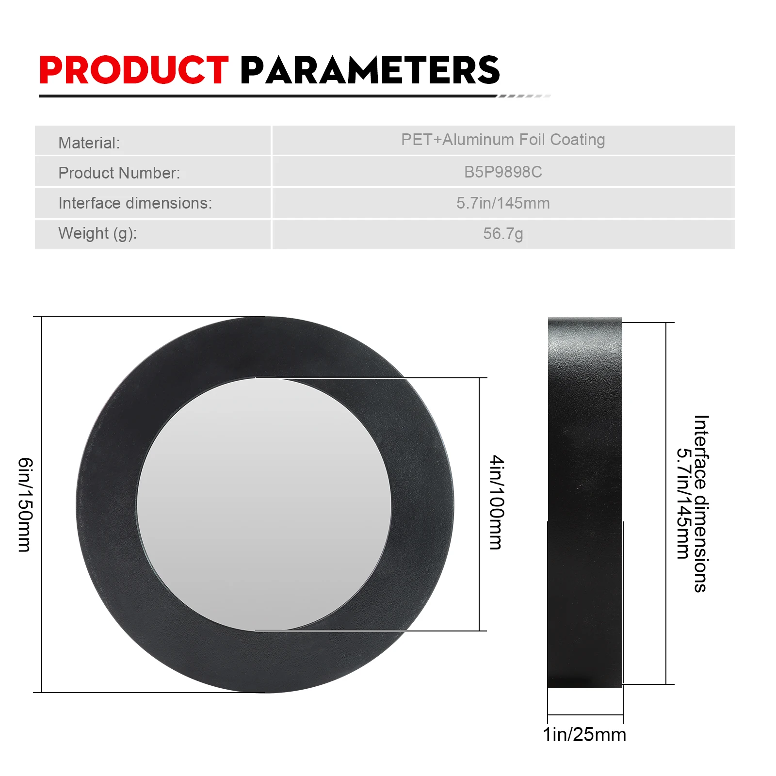 127SLT 145mm 태양광 차단 망원경 필터, 태양광 안전 필름이 있는 안전 장치와 호환 가능, 카메라 렌즈, 태양 또는 태양자국 관찰용