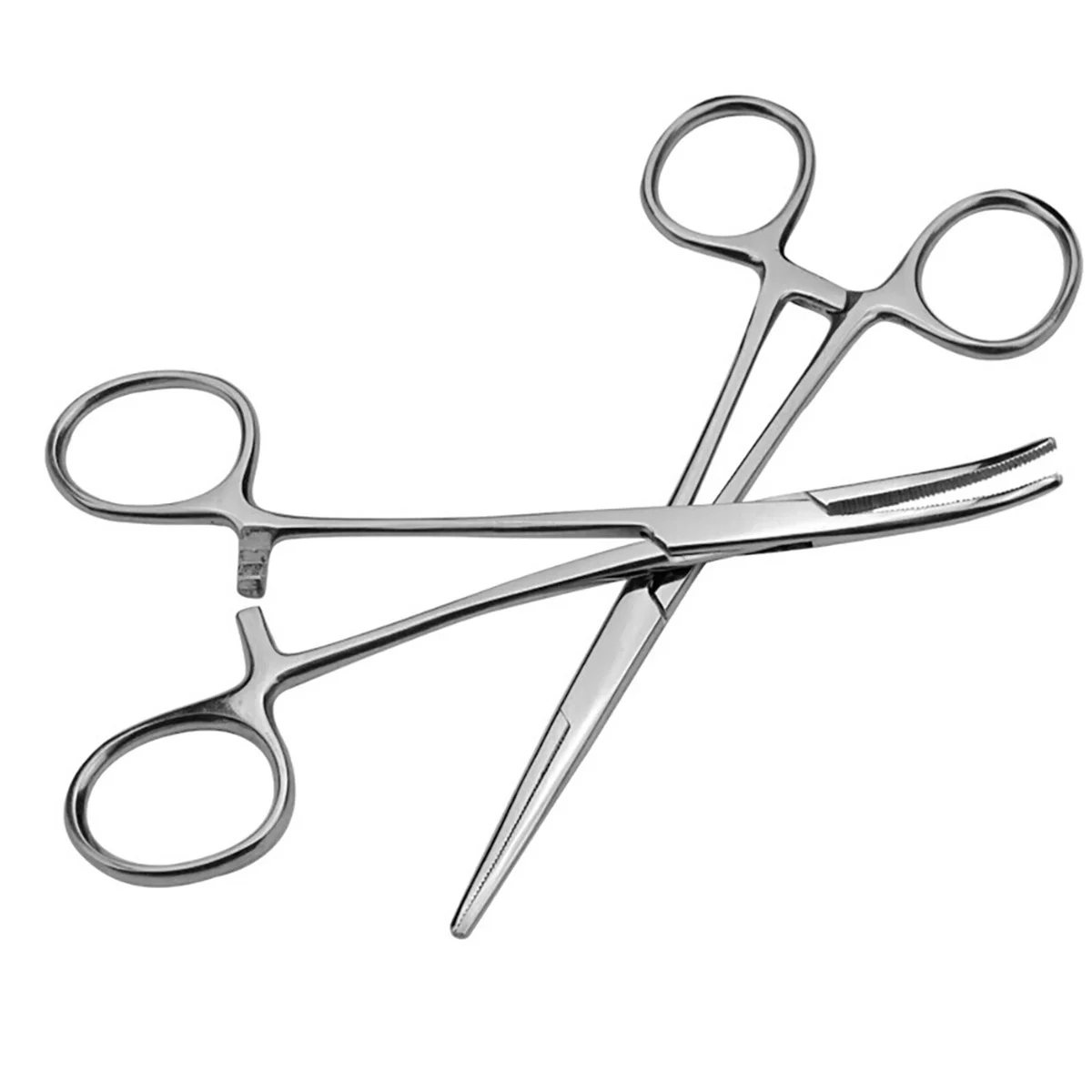 1 Stück medizinische Zange aus Stahl mit gebogenem Kopf, Hämostatische Zange, Nadelhalter für Tierhaare, Handtuchklemme, Zange – Detail 7