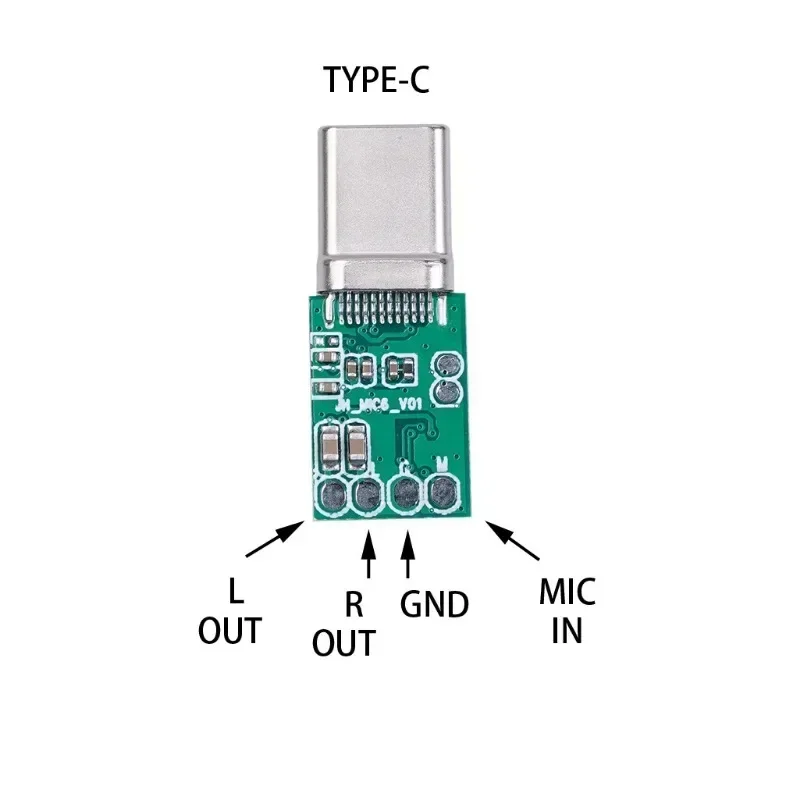 POHIKS 1pc High Quality DIY USB Type-C Sound Card Durable 3S1530A Decoding Chip Microphone Audio Converter For Mobile Phones