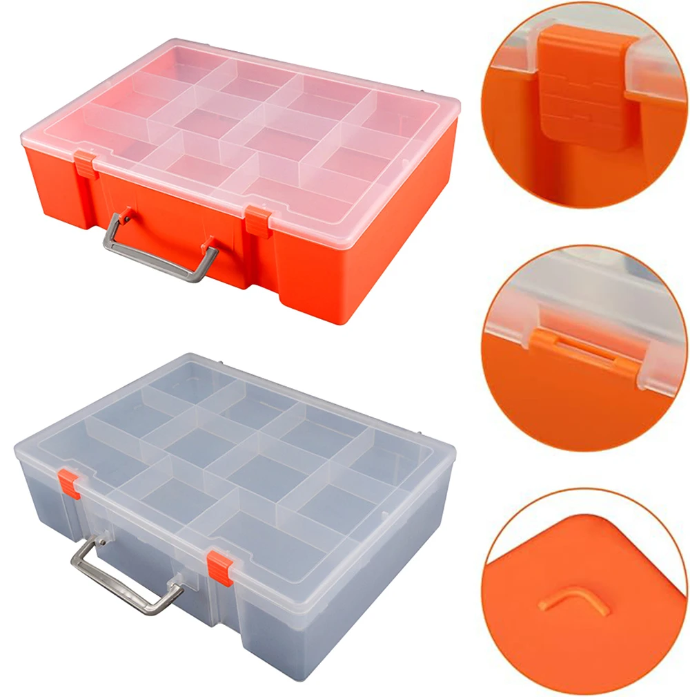 Model Miniature Parts Stackable Storage Container Box With Dividers 11+1 Compartments Craft Organizers For Storage Kids Toys