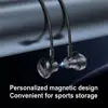 OLAF 300mAh Wireless Bluetooth Earphones TWS Hanging-Neck Magnetic Headphones Sports Running Handsfree Earbuds Support SD Card 4