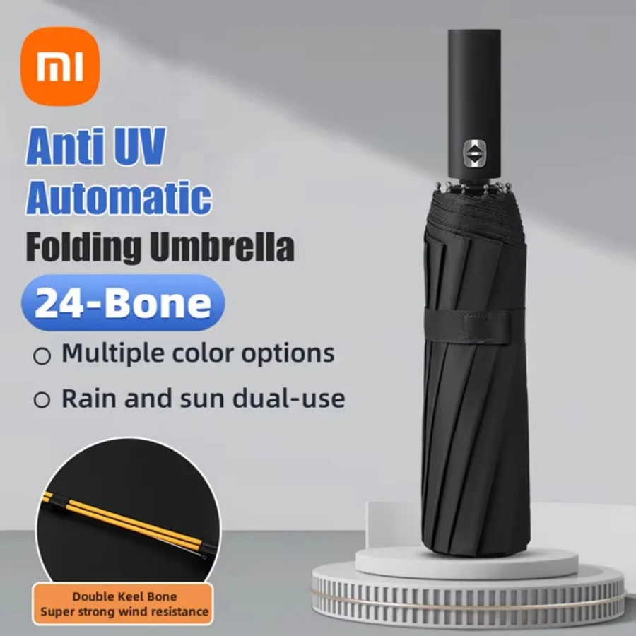 Ultraviolet-proof Umbrella , Large 106 CM Windproof 24 Bones Automatic Folding Umbrella,Sunshade Sunny and Rainy Umbrella