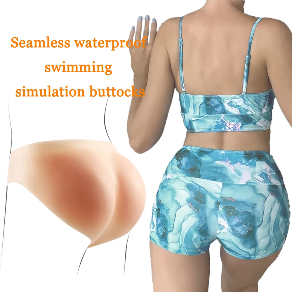 

Fake Buttocks and Buttocks Underwear Natural Silicone Women Seamless Waterproof Swimming Simulation Peach Buttocks Pad Buttocks