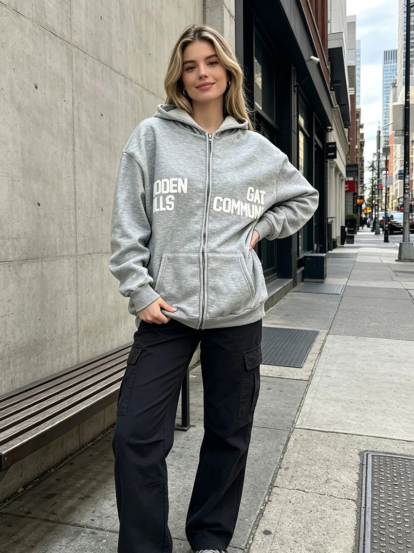 Oversized Hooded Sweatshirt for Women