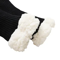 Children’s Baby Girls Boys Casual Calf Length Socks Fashion Solid Color Pitted Lamb Wool Stockings 6 Months-5 Years 6
