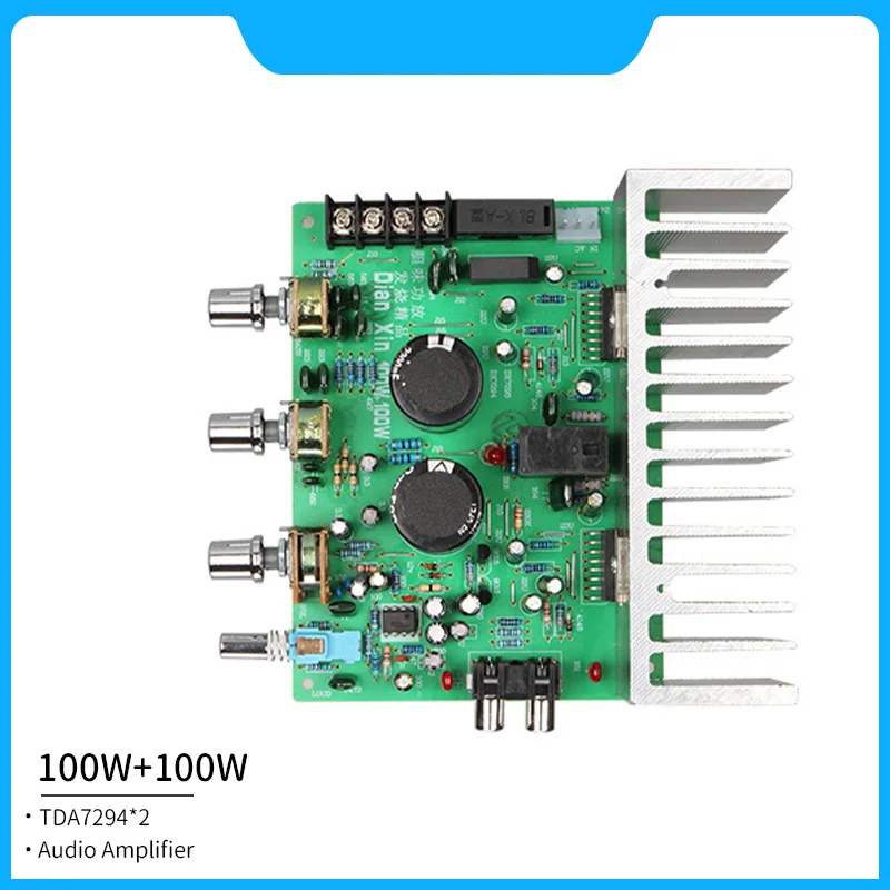 

100W TDA7294 Audio Amplifier 100W+100W 2.0 Channels High Power Amplifiers Board Class-AB Amp