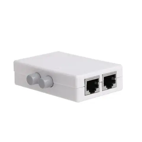 미니 화이트 AB 수동 네트워크 공유 스위치 박스, 2 포트, 2 인 1, 1 인 2, RJ45 네트워크, 이더넷 플라스틱, 신제품