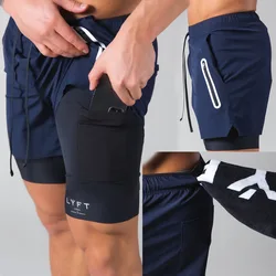 Pantalons de survêtement pour hommes, Shorts LYFT pour hommes, Fitness musculaire, tendance d'été, entraînement de course, pantalons respirants, extensibles et décontractés 
