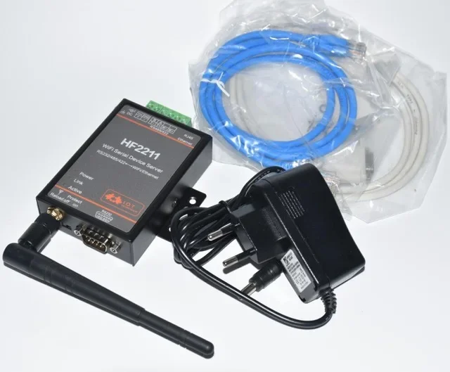 

HF2211 Serial to WiFi RS232/RS485/RS422 to WiFi/Ethernet Converter Module for Industrial Automation Data Transmission HF2211A