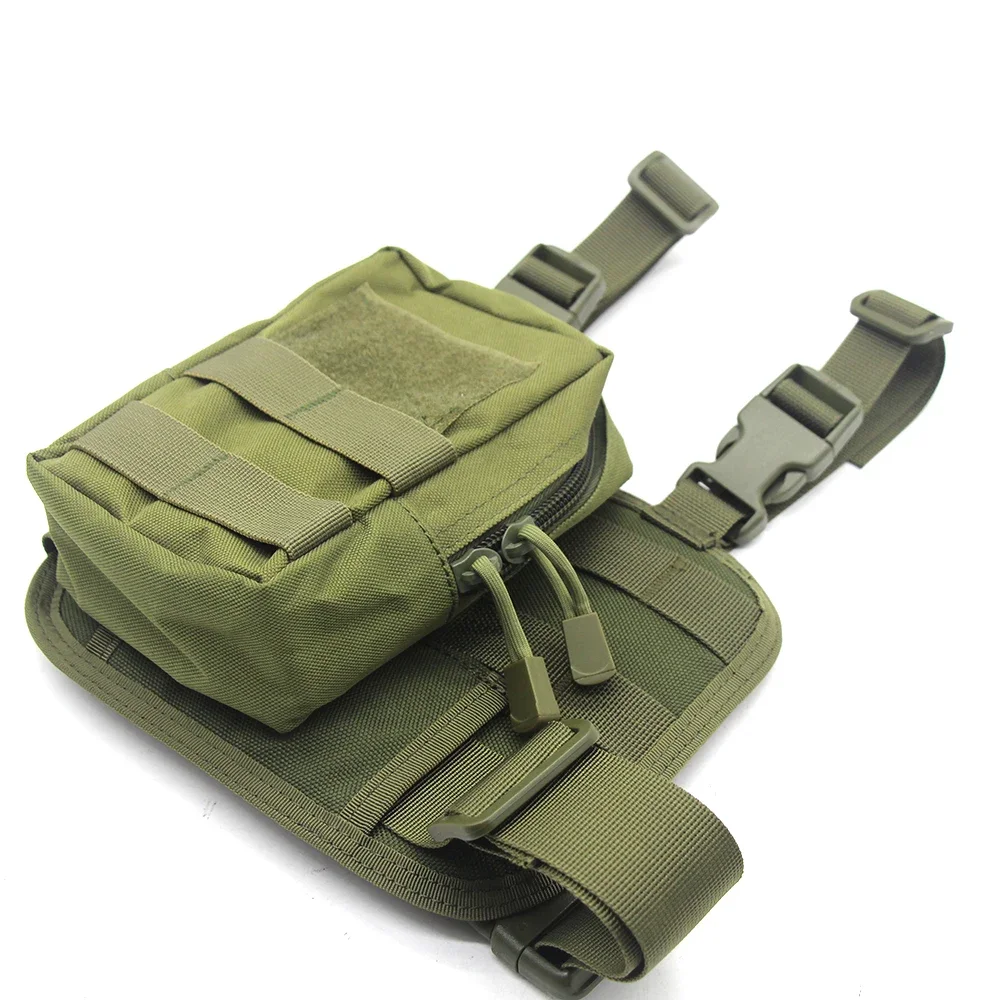 Tactical Molle EDC Pouch Compact Utility Pouch 600D Organizer Tools Bags with Thigh Rig Panel Multipurpose Tool Bag Wasit Bag 3