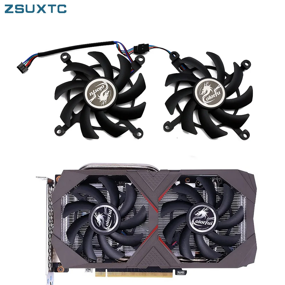 Ventilador de Refrigeração Super Gpu Geforce Colorido Rtx2060 Gtx 1660 ti 1660 85 mm Peças