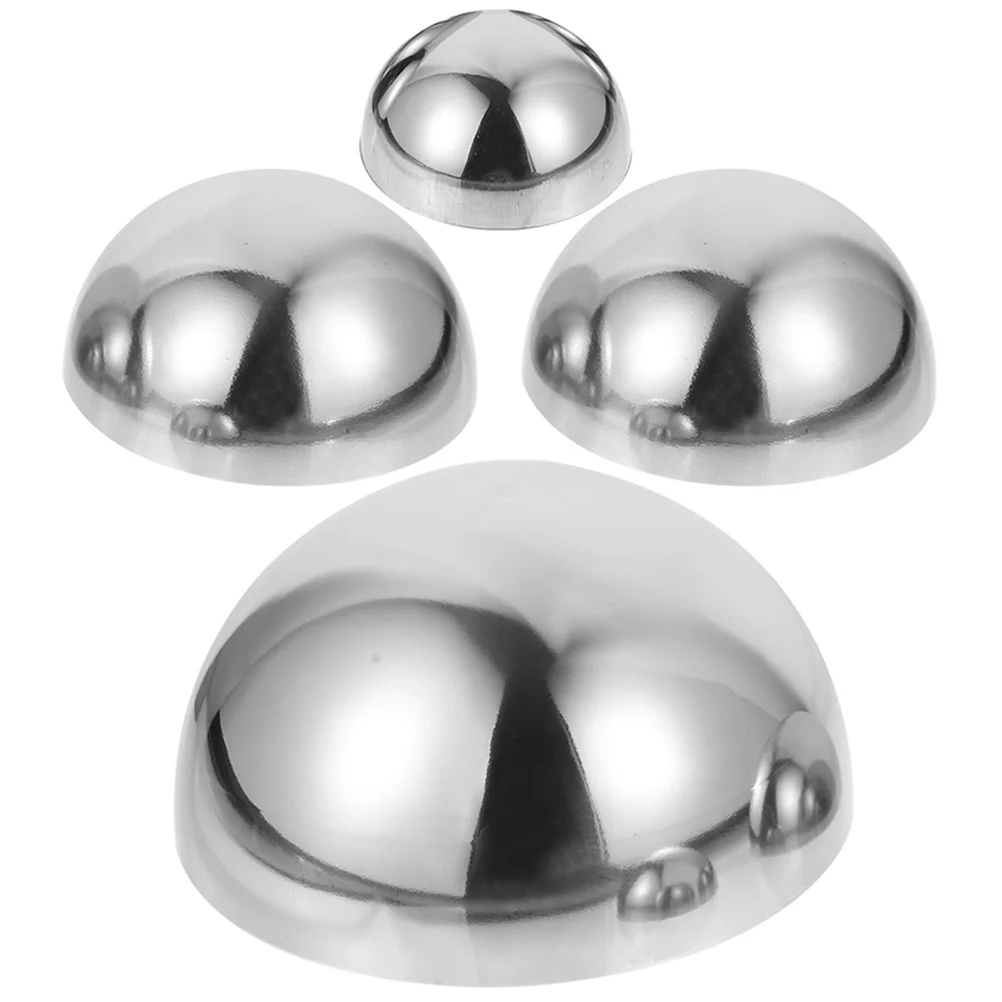 

4 Pcs Decorate Garden Reflector Decorative Outdoor Stainless Steel Hollow Sphere