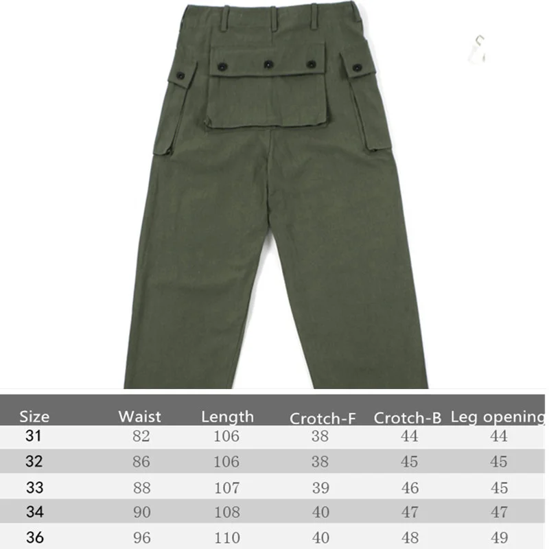 USMC HBT 바지, 미국 육군 제 2 차 세계 대전 해병대, 빅 포켓 야외 등반, 남성 캐주얼 바지, 헤링본 작업복