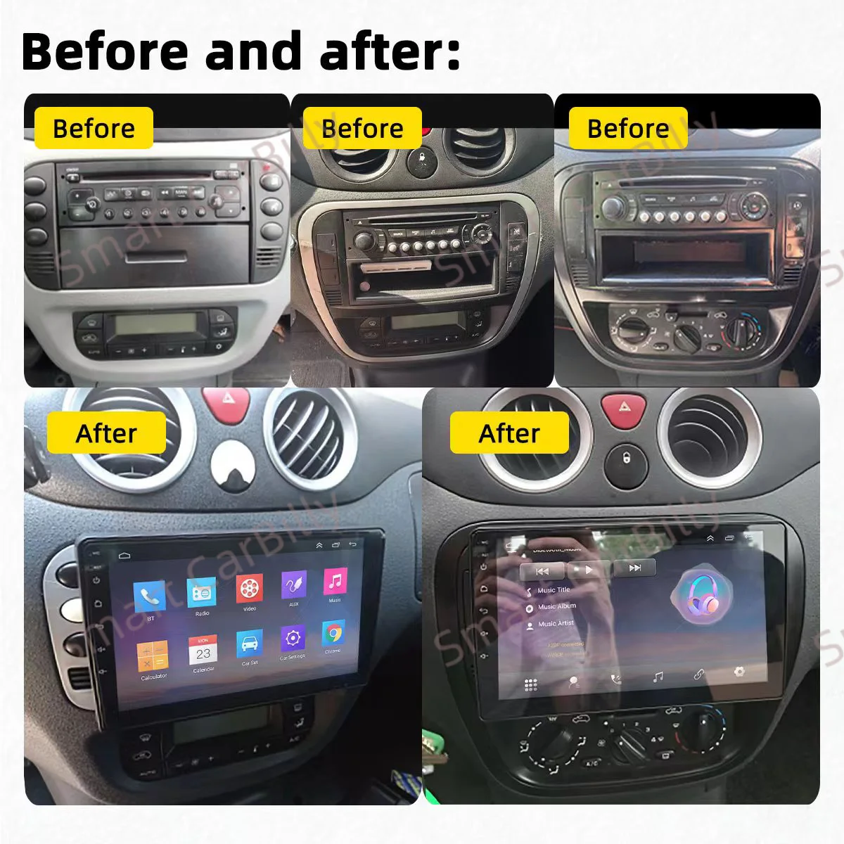 2 Din Stereo Receiver Carplay Screen Android 12 for Citroen C3 DS3 2010 -  2016 Car Radio Multimedia Player Navigation GPS RDS 4G