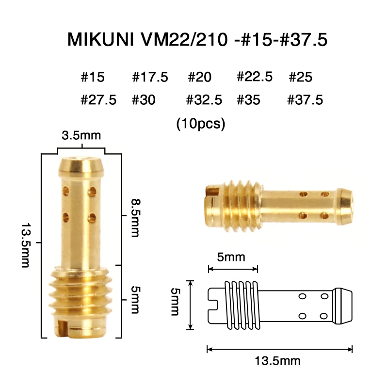 Фото ZSDTRP 10 шт. карбюратор для мотоцикла Idle Pilot Jet для MIKUNI VM/TM/TMX VM22/210 карбюратор №5