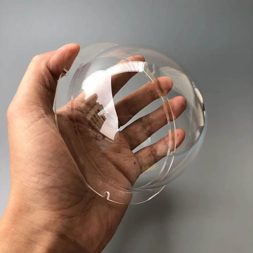 Security Camera Cover 4 Inch 115x57mm Transparent Acrylic Ball Clear Plexiglass Camera Waterproof Sphere Lens Protection Housing