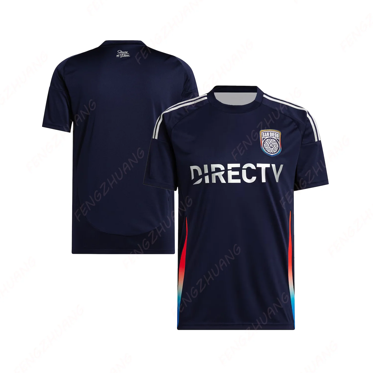 San Diego FC 2025 Jersey Outdoor Sweat Absorbent Quick Dry Soccer Jersey Summer Classic Casual Loose T-Shirt 3