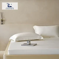 Liv-Esthete 30MM 100% Silk Fitted Sheet With Pillowcases Luxury Natural Fabric Double Queen King Bed Sheet With Elastic Bands 1