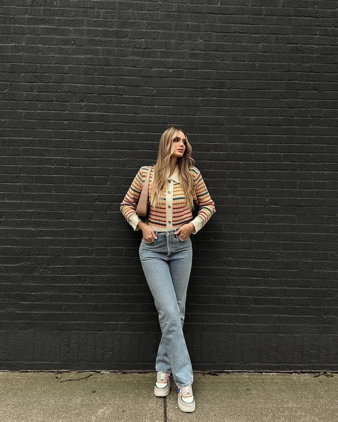 2023 new Women High waisted denim pants fashion casual Straight jeans