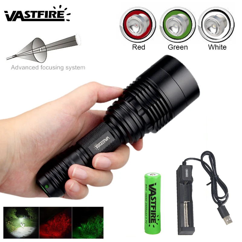 Description Picture 5 of itemC11 LED Tactical Hunting Torch Flashlight XPE 18650 Waterproof Outdoor Lighting with 3*Gun Mount +Switch USB Rechargeable Lamp