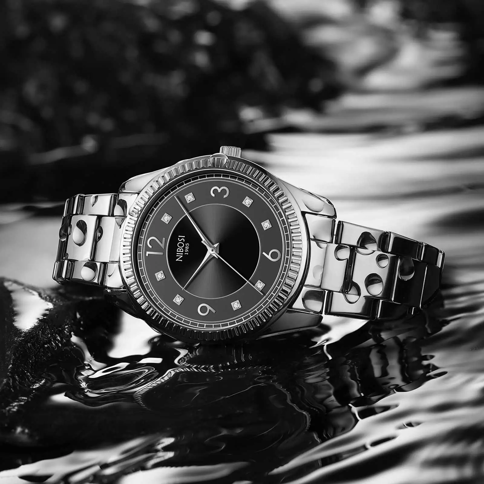 Luxury Men Women Watch Gold White Quartz Wrist Watch Stainless Steel Couples Clock Casual Waterproof Mens Watches_voghion.com