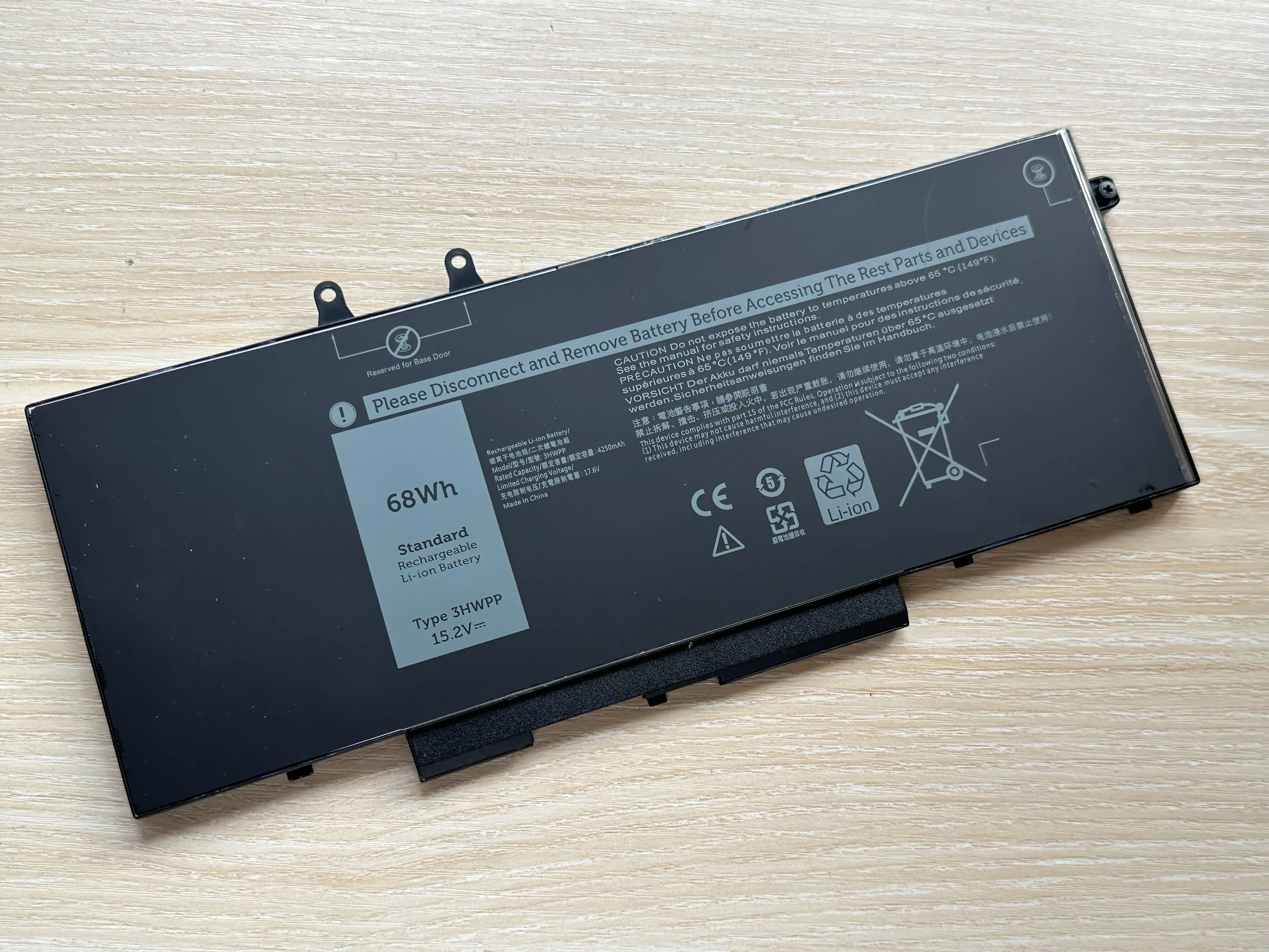 Bateria do Portátil para Dell Latitude 5401 5501 5511 para Precisão 3541 3551 7500 7706 2-in1p80f003 P98g003 Novo 3hwpp - Imagem 3