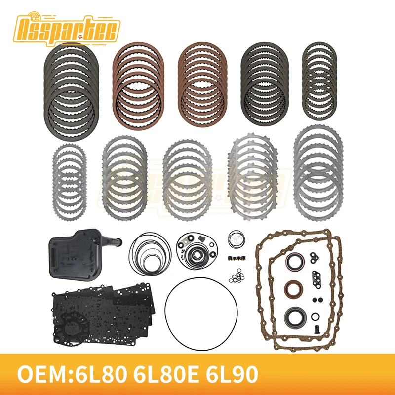High Quality Transmission Master Rebuild KIT W/ Gaskets Friction Filter OEM 6L80 6L80E 6L90 195901XLS NEW