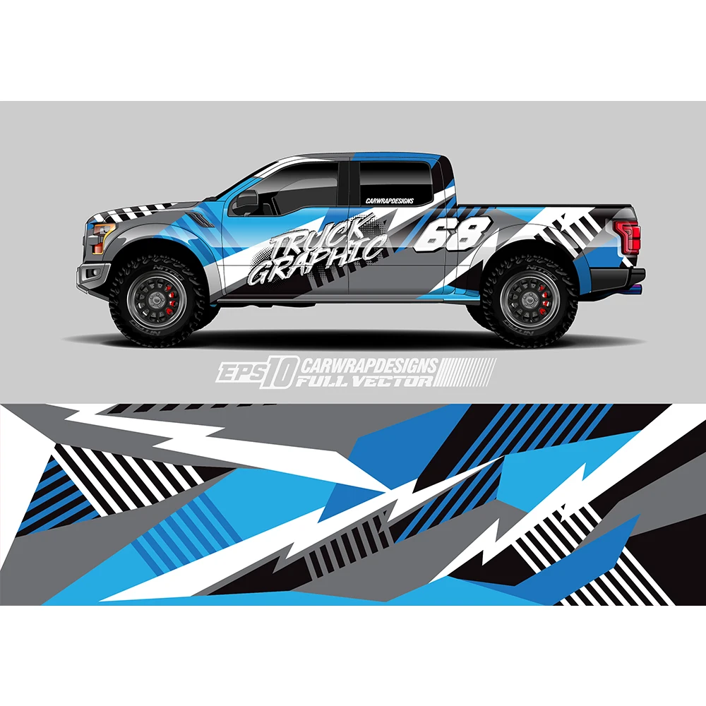 Abstract-Blue-Black-Colorful-Full-Body-Racing-RV-Graphic-Decals-Vinyl ...