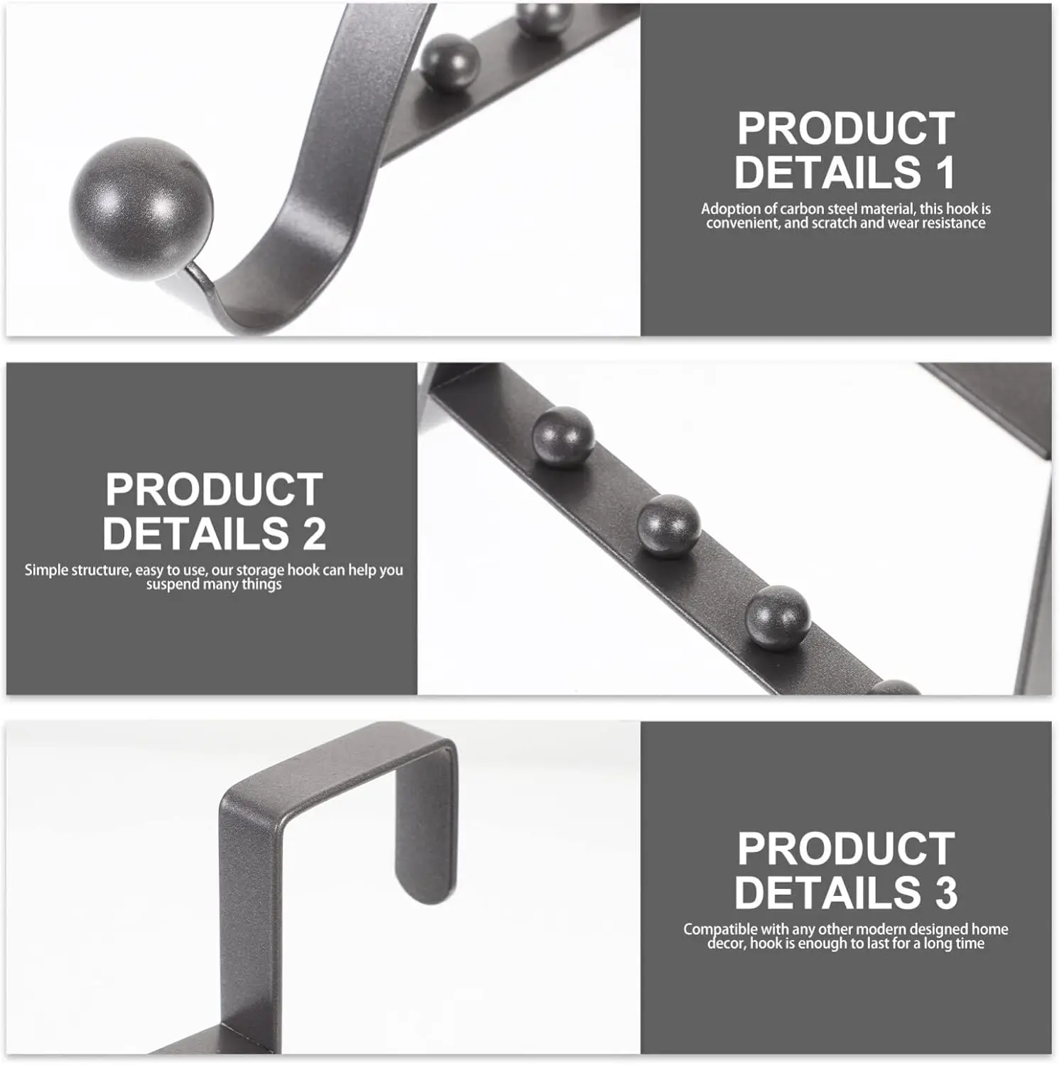 Adjustable Closet Door Hooks Hanger Metal Over The Door Clothes Drying Rack Multi Hanging Storage Hanger with Telescopic Pole 6