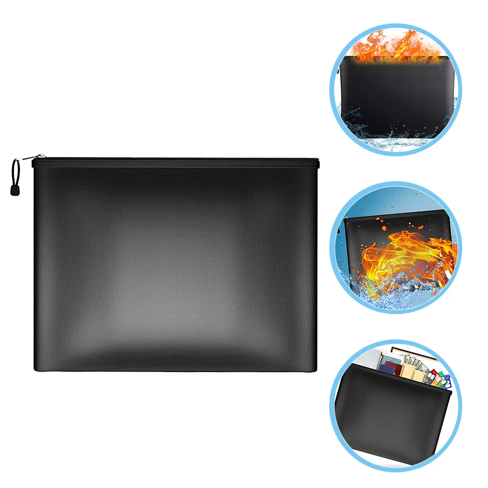 

Fireproof Document Bag Waterproof Document Pouch Fireproof Document Organizer with Multiple Layers Protection and Large Capacity