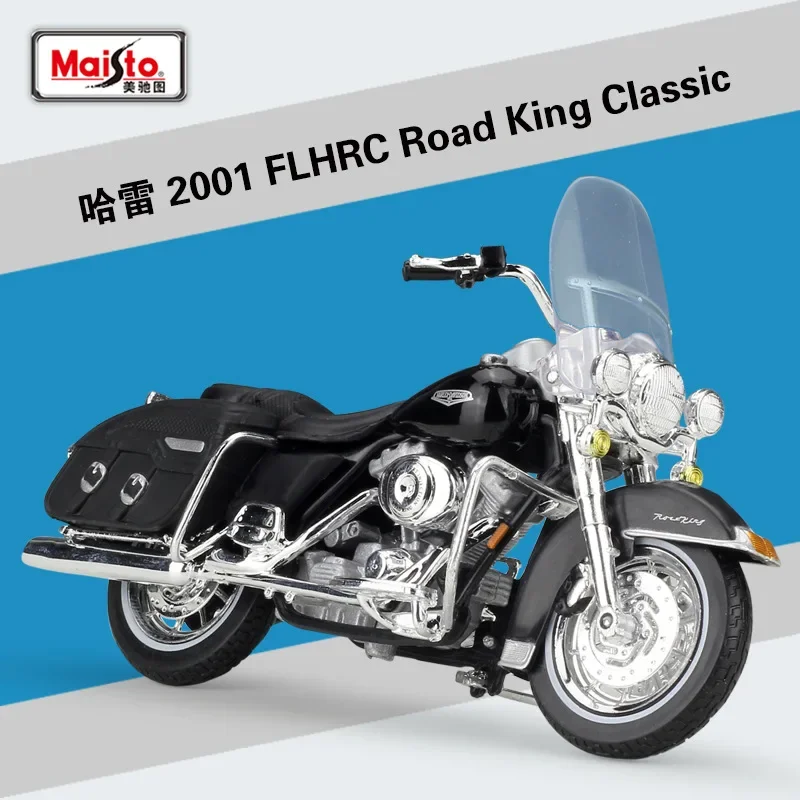 

Модель автомобиля Maisto 1:18 Harley 2001 FLHRC Road King clasi из сплава, модель мотоцикла, металлическая Игрушечная машина, подарок B433