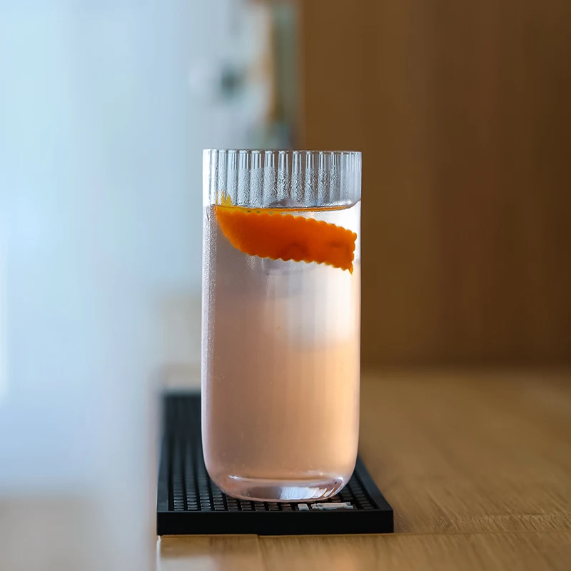 INF03 CRISON Nordic style striped long drinking cup, bar bartender cocktail cup, Colin juice cup 480ML